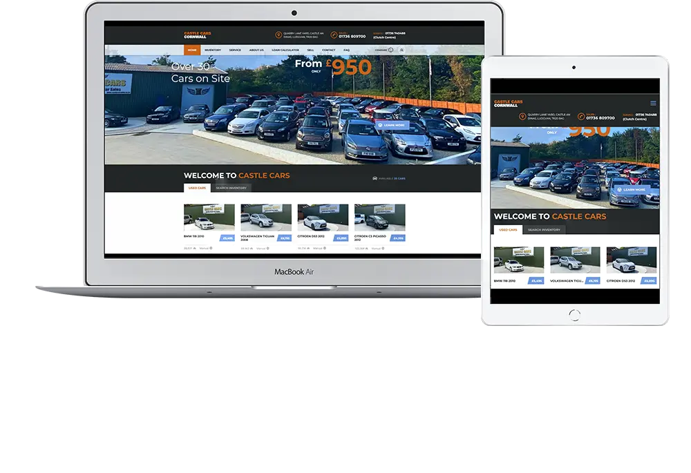 car sales website designer
