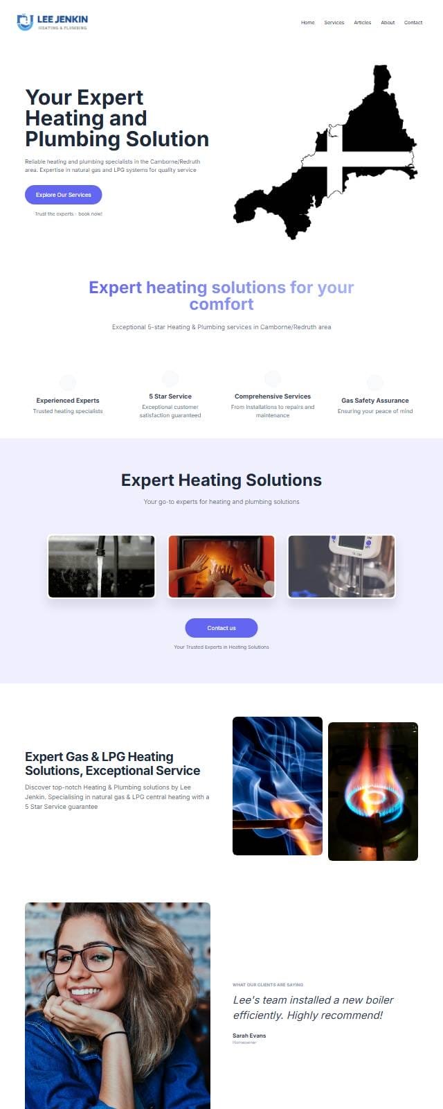 The Lee Jenkin Heating and Plumbing website