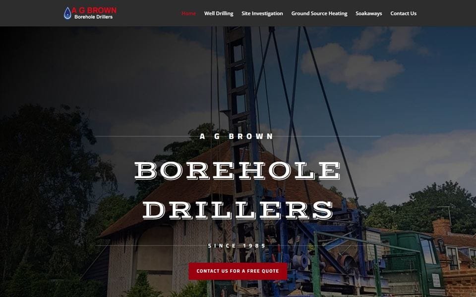 The A G Brown Borehole Drillers website