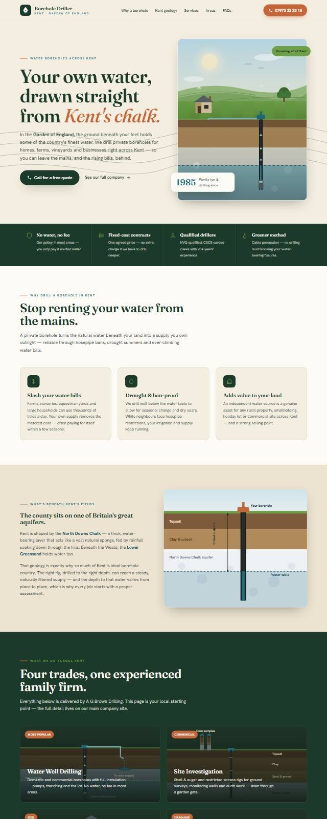 The Borehole Driller Kent website