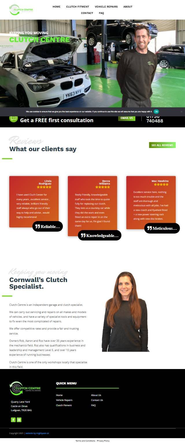 The Clutch Centre website