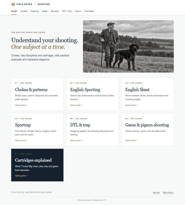 Field Notes, a guide to shooting