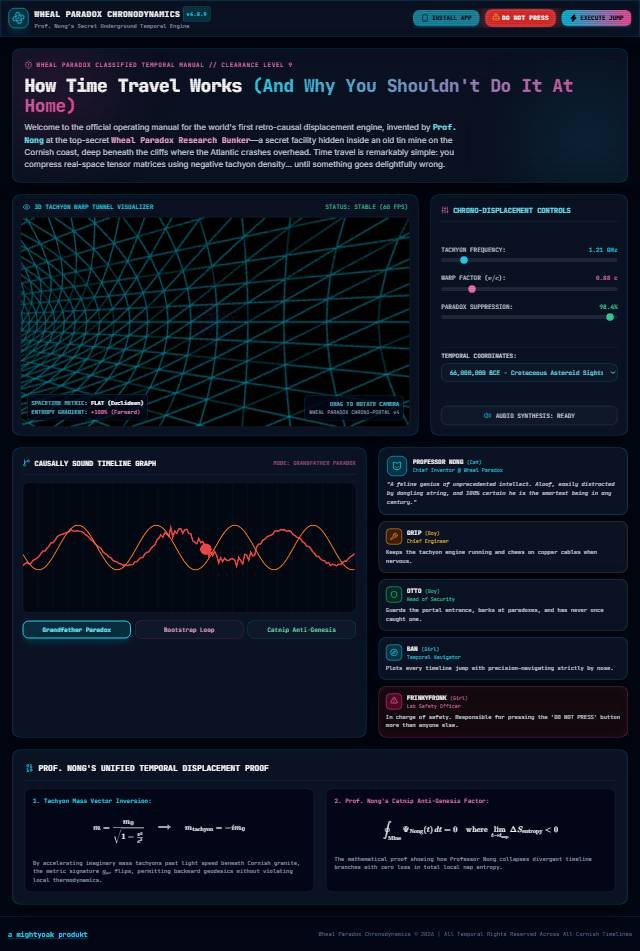 The Wheal Paradox time-travel lab